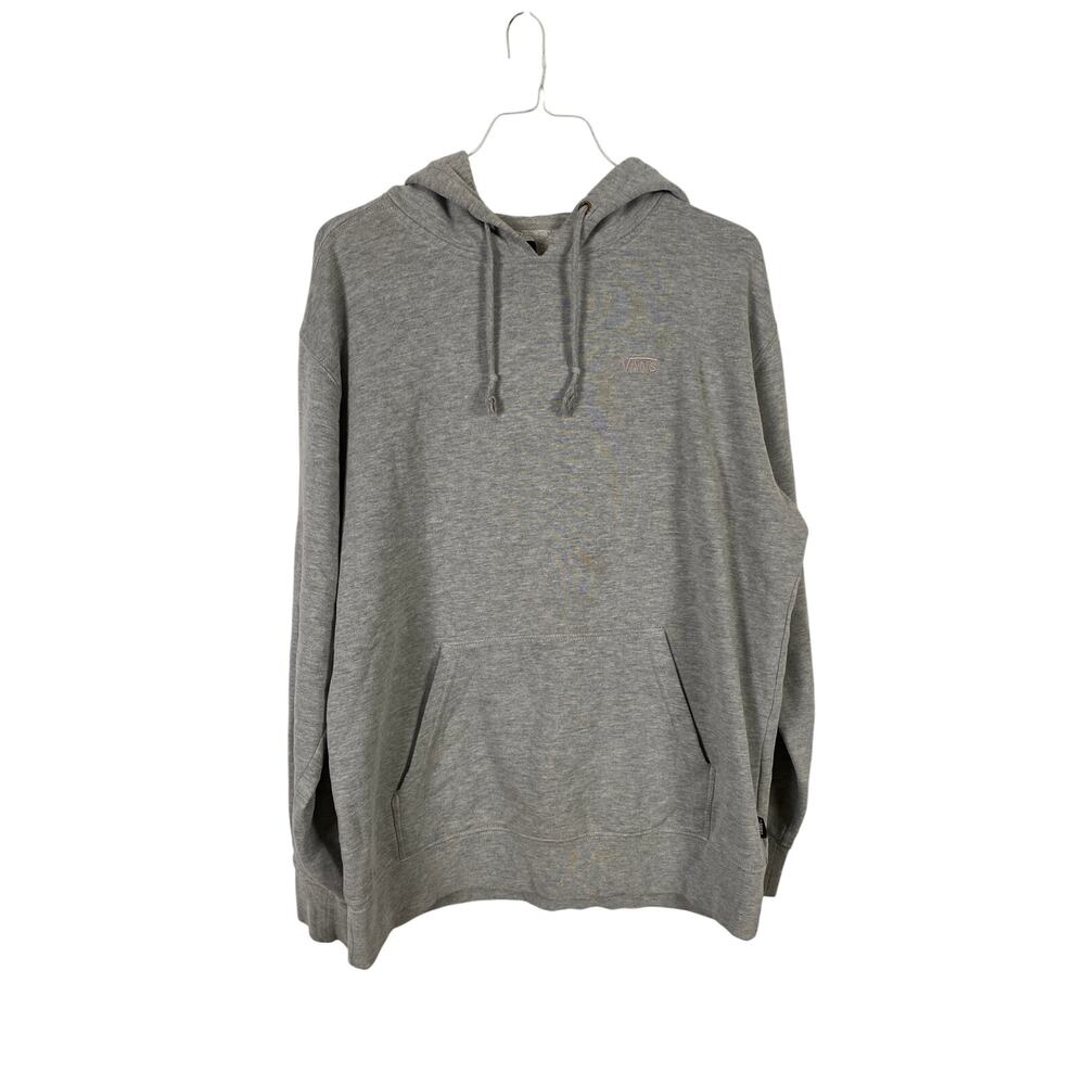 Vans Cotton Hoodie Sweatshirt LongSleeves Grey Size Medium
